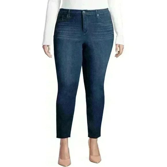 NWT Sofia Vergara Blue Jeans Sofia Mid Rise Skinny Stretch Ankle Dark Wash - Picture 7 of 8